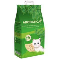 Древесный наполнитель туалета для животных Aromaticat, 25 л, 15 кг