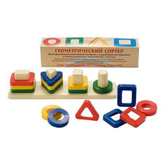 Сортер геометрический Цветные столбики АЭЛИТА
