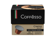 Капсулы Coffesso crema delicato для кофемашин Nespresso 10 капсул