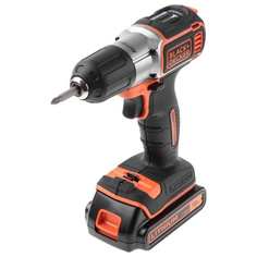 Аккумуляторная безударная дрель-шуруповерт Black&Decker BDCDD186KB-QW Black+Decker