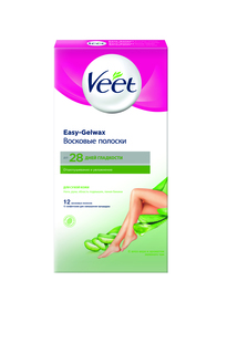 Полоски для депиляции Veet Dry для сухой кожи 12 шт