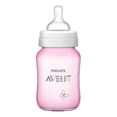 Детская бутылочка Philips Avent Classic+ SCF573/13 для девочек, 260 мл, 1 шт., 1 мес.+,