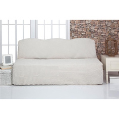 Чехол на трехместный диван без подлокотников и оборки Venera "Sofa", цвет: белый