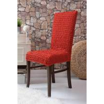 Чехлы на стулья без оборки Venera "Chair", цвет: красный, комплект 6 шт