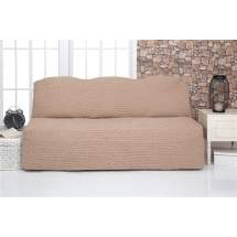 Чехол на трехместный диван без подлокотников и оборки Venera "Sofa", цвет: бежевый
