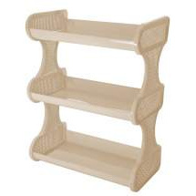 Полка навесная трехсекционная пластиковая, 41,7х32,4х17 см, слоновая кость Bran Q