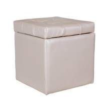 Пуф Квадро с ящиком беж Шарм Дизайн