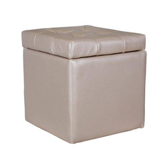 Пуф Квадро с ящиком свутло-бежевый Шарм Дизайн