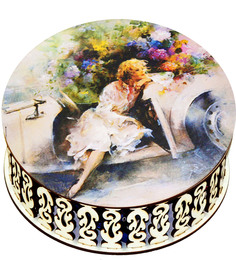 Конфеты Кремлина чернослив шоколадный Ретро автомобиль шкатулка круглая 400 г