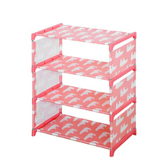 Стойка для обуви Полярный медведь Blonder Home BH-SHELF-02 54х46х25 см, розовый
