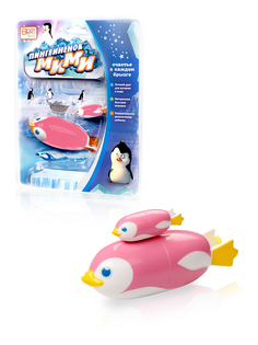 Игрушка для ванной BertToys Пингвиненок МиМи, цвет розовый