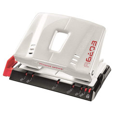 Дырокол средний "Advanced Metal", металлический, на 25 листов, белый Maped