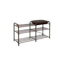 Подставка для обуви ЗМИ 3-х полочная 80 с сиденьем с ящиком, медный антик