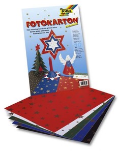 Картон для поделок "Звезды", 25х35 см, 10 цветов Folia