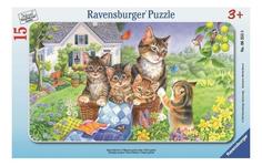 Пазл ravensburger в рамке «ласковые котята» 15 элем.