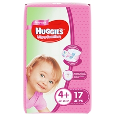 Подгузники Huggies Ultra Comfort для девочек 4+ (10-16 кг), 17 шт.