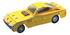 3d пазл желтый гоночный автомобиль, инерционный