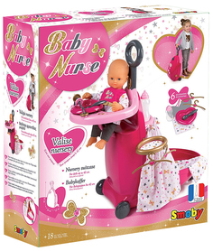 Игровой набор Smoby Baby Nurse для кормления и купания пупса в чемодане 24032