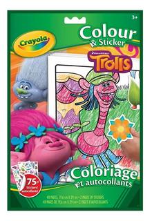 Раскраска с наклейками тролли Crayola