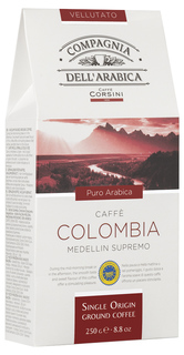 Кофе Dell Arabica Puro Arabica Colombia Medellin Supremo 250г карт/пачка молотый