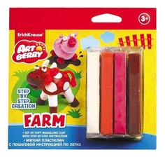 Пластилин ErichKrause мягкий Farm Step-By-Step Creation 4 цвета