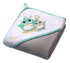 Полотенце детское Babyono Велюровое 76x76 см серое