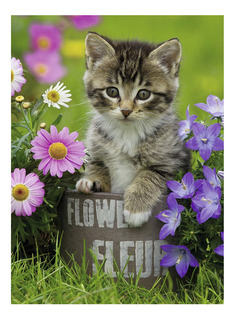 Пазл Ravensburger XXL Котенок и цветы 100 деталей