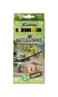 Карандаши цветные Beifa Война танков 24 цвета