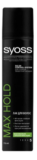 Лак для волос SYOSS Mini max Hold максимально сильной фиксации 75 мл