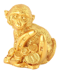 Статуэтка Обезьянка 870150 золотистая Elan Gallery