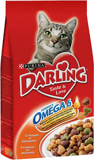 Сухой корм для кошек Darling, с птицей и овощами, 2кг