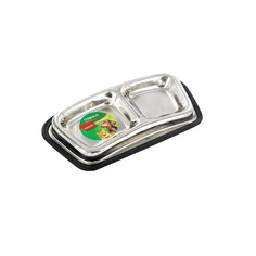 Миска для кошек и собак Triol, подставка с мисками металлическая, двойная, 2 по 300мл