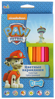 Карандаши цветные Росмэн Paw Patrol 12 цветов