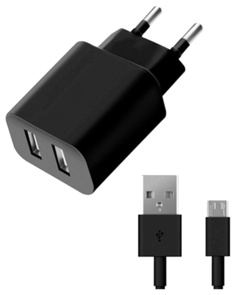 Сетевое зарядное устройство Deppa Ultra 2 USB 2,1A Black
