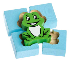 Деревянная игрушка для малышей Томик Лягушка