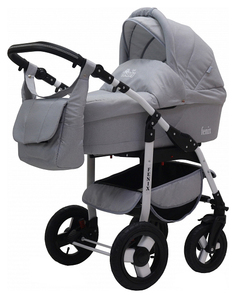 Коляска 2 в 1 BartPlast Fenix Prime серый джинс