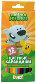 Набор карандашей цветных12 цветов Fancy улучшенный грифель Action!