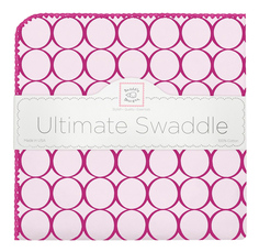 Пеленка SwaddleDesigns фланелевая Кружки фуксия SD-400VB