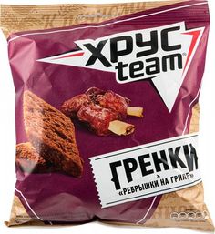 Гренки пшенично-ржаные Хрусteam ребрышки на гриле 105 г