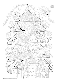 Cute n Clever Плакат-раскраска "Волшебная Новогодняя История" (формат А1)