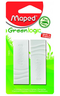 Набор ластиков Maped Greenlogic Белый, 2шт