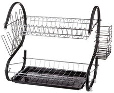 Сушилка для посуды Agness 917-018 Серебристый, черный