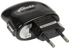 Сетевое зарядное устройство Ritmix RM-001 1 USB 1A Black