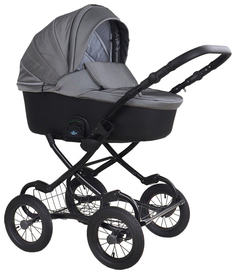 Коляска 2 в 1 Tutis Zippy Classic черный короб, серебро