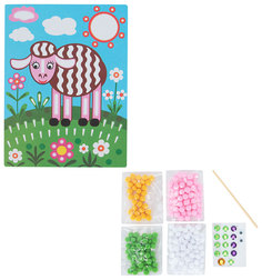 Поделка Дрофа-Медиа Картинка из помпонов Барашек