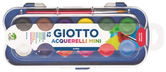 Акварель Giotto Colour Blocks Mini сухая в таблетках 12 цветов+кисть