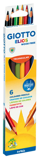 Набор цветных карандашей GIOTTO Elios Triangular 276000 6 цветов
