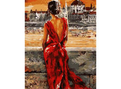 Картина по номерам GX8946 "Роковая женщина" Цветной