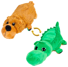 Медведь/крокодил 16 см. Игрушка мягкая серии "Перевертыши" A Btoys