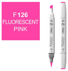 Маркер Touch Brush двухсторонний на спиртовой основе Флуоресцентная розовый F126
